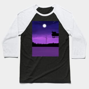 Night Watcher Digital Painting Baseball T-Shirt